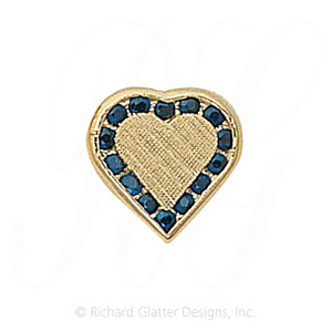 GS054 S - 14 Karat Gold Sapphire Slide 